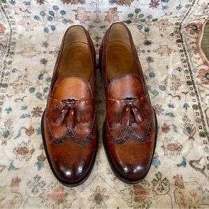 Gucci Brown Leather Tassel Loafers